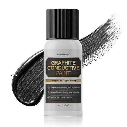 Conductive Paint Graphite Conductive Paint for Electroforming and Electroplating GraphitePaint Simple to Use & Easy to Clean No Thinning NeededSuitable for 3D Prints Resin Models & More2oz/60ml