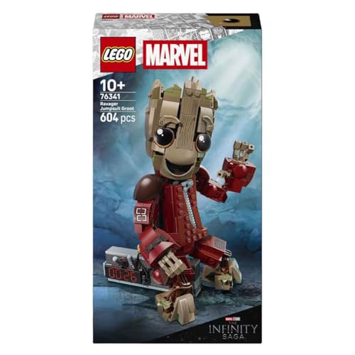 Image of LEGO 76341 Marvel Space Pirate Ravengers Jumpsuit Groot Toy Birthday Present Blocks Boys Girls Children 10 11 12 Elementary School Space Battle Robot