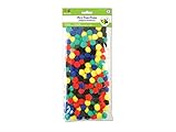 Multicraft Imports Pom-Poms, Mini, Assorted Primary, 150 Per Package