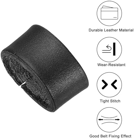 PATIKIL Fermacintura Elastici In Nylon – 16 Pezzi, Organizzatori Per Cinghie E Cinture Larghe Fino A 4 Cm, Nero