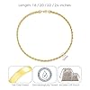Philip Jones Men's 5mm Gold Plated Steel 18 Inch Round Rope Wheat Chain Necklace #3