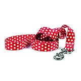 Yellow Dog Design New Red Polka Dot Step-in Dog Harness, Small-3/4 Wide and fits Chest of 9 to 15
