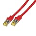 Produktbild BIGtec LAN Kabel 2m Netzwerkkabel Ethernet Internet Patchkabel CAT.7 rot Gigabit SFTP doppelt geschirmt für Netzwerke Modem Router Switch 2 x RJ45 kompatibel zu CAT.5 CAT.6 CAT.6a Stecker