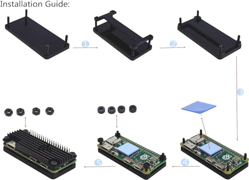 REES52 Raspberry Pi Zero 2 W Aluminum Case CNC Armored Shell with Heatsink GPIO Header Passive Cooling Case for Pi Zero 2 W - Image 4