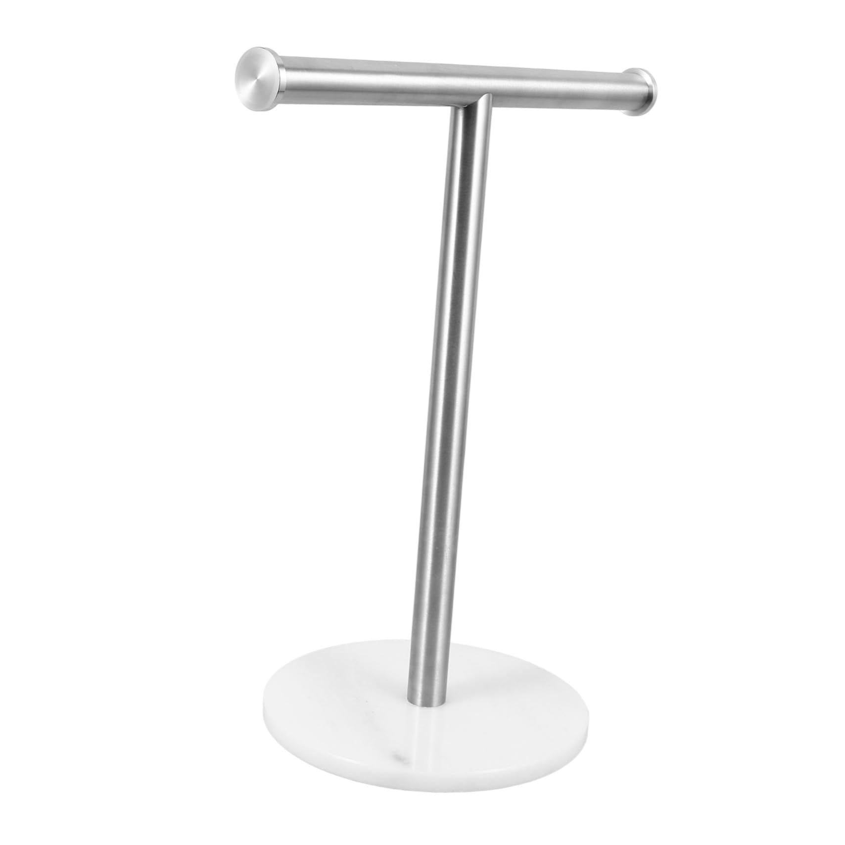 Porte-serviettes sur pied en T base marbre stable anti-rouille