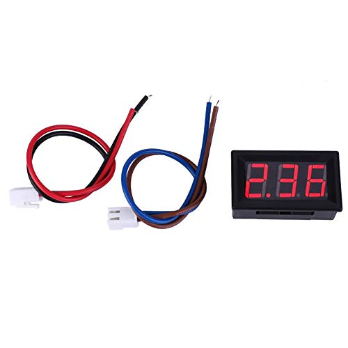 0.56 in Two-Cable Digital DC Current Display Panel 0-10A Ammeter DC4.5~30V(red), Font backlit red - Image 2