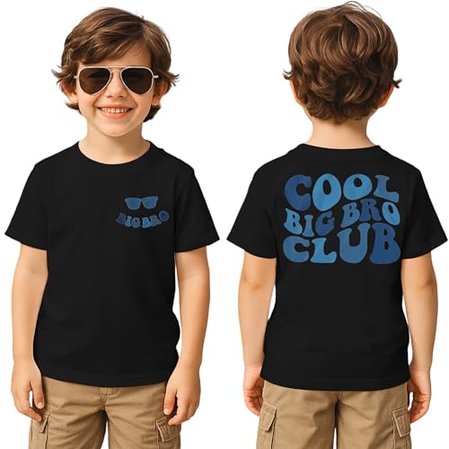 Big Brother Shirt for Toddler Cool Big Bro Club Tshirt Promoted to Best Big Brother Announcement Outfits