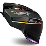 AooKoNi Gaming Mouse, Wired Gaming Mouse with RGB Backlit, 7200DPI Adjustable, PC Gaming Mice with 7 rogrammable Macro Buttonsg, Ergonomic Mouse Gamer for PC, Desktop, Mac，Laptop, Chromebook.