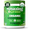 Amazing Grass Wheat Grass Powder: 100% Whole-Leaf Wheat Grass Powder for Energy, Detox & Immunity Support, Chlorophyll Providing Greens, 30 Servings