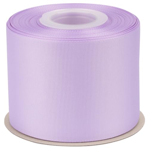 Tekdeere 3 inch Solid Lt. Orchid Grosgrain Ribbon 25 Yards, Perfect for Gift Wrapping, Crafts, Bows Making, Sewing, Wreaths, Hair Accessories and Wedding Decoration