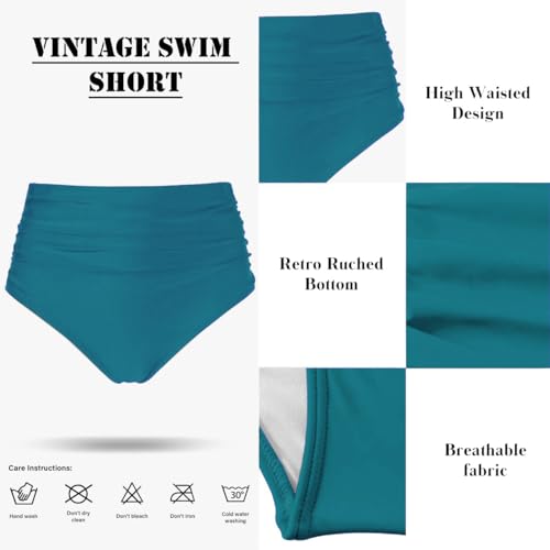 Image of Amy Babe Women's High Waisted Bikini Sets Push Up Twist Front Spaghetti Straps Ruched Two Piece Swimsuit Bathing Suit