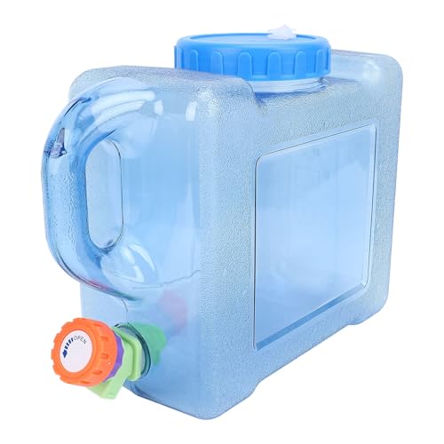 Masyrt Water Storage Jug 5L Vertical,5L Water Container with Tap,90mm Wide Mouth,Portable Food Grade PC Water Bucket With Tap,Water Container with Faucet for Picnic Backpacking Car Camping Kit