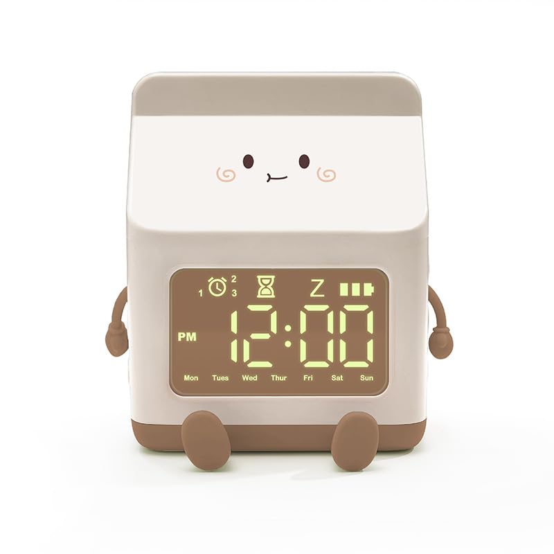 Amazon.co.jp: ミルクボックス形 目覚まし時計 子供用 子どもめざまし