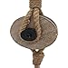 Industrial Decorative Iron Faux Pulley Tackle with Jute Rope and Hook 23 x 4 x 4.5 Inches (Red)