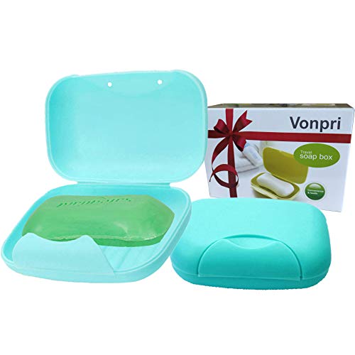 Vonpri Soap Box Holder, Soap Dish Soap Savers Case Container for Bathroom Camping