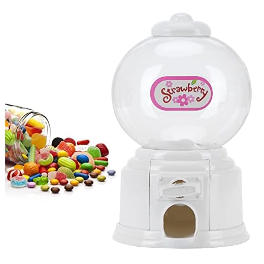 Hapivida Jeu D'imitation Distributeur de Bonbon, Mini Machine à Bonbons, Cadeaux de Machine de Stockage de Tirelire de Distributeur de Chewing-Gum pour Enfants Enfants(Blanc)