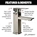 Lippert Flow Max Square Bathroom Faucet with 304-Grade Stainless Steel Construction, Single-Handle Operation, Single-Hole Installation, 2.2 GPM Flow Rate for RVs and Residential Spaces - 2024025311