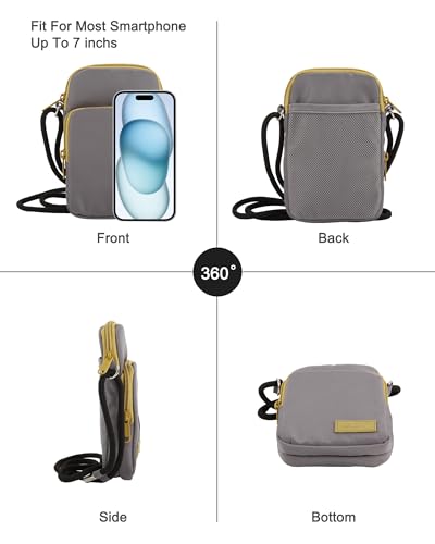 GOX Crossbody Bag for Women Small Size Cell Phone Wallet Purse for Travelling， Travel Purse Shoulder Bag3