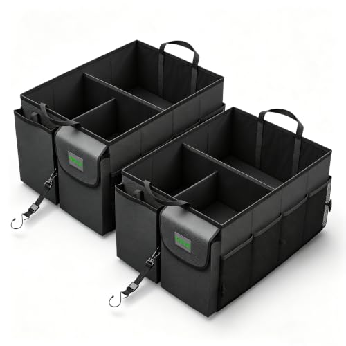 Image of DRIVE 2Pack Trunk Organizer, 3 Compartments, Collapsible, Adjustable Straps