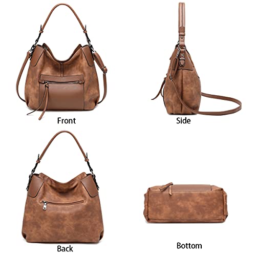 Image of lapsting Hobo Bags for Women Handbags Purse Ladies Boho Shoulder Bag Crossbody Purses Faux Leather