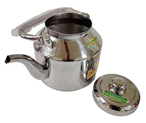 Image of Jumbo Stainless Steel Tea Coffee Kettle KITLI 50 Cups (5 LITERS) Gas + Induction