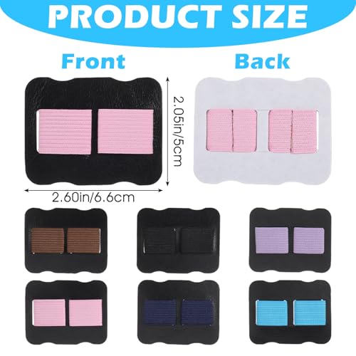 Image of Tyqour 6Pcs Pen Loop Holder for Notebook, Self Adhesive Double Journal Pen Holder Clip, Elastic Leather Design Pencil Loop for Notebooks Clipboard Journal Calendar Planner Stylus Pens Accessories