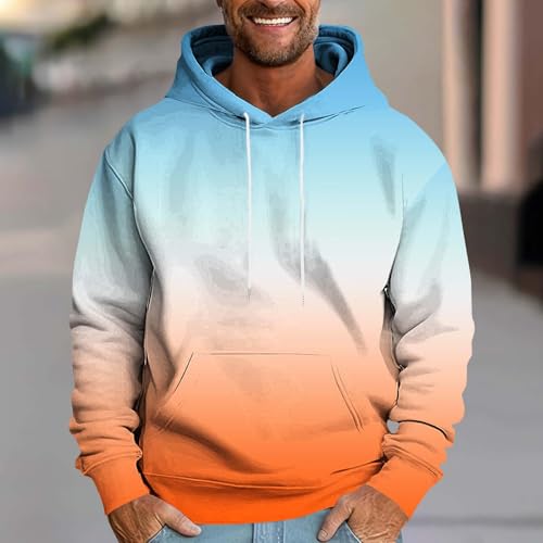 Mens Sweatshirt Hoodie Fashion Ombre Gradient Color Pullover Tops Casual Long Sleeve Hippie Big Tall Hoody Sweatshirts2