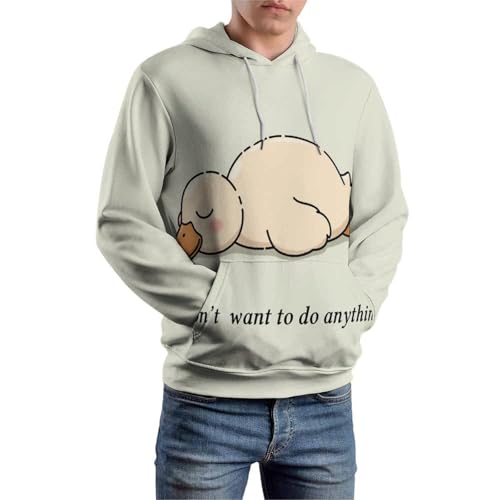 Pull imprimé en 3D minimalisme canard pour homme et femme, haut tendance Harajuku à manches longues