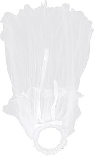 Flower Veil Veil Flower Headband 1pc Communion Veils for Girls, Communion Veils Headband with Bow Short Bridal Wedding Veil for Birthday Party Kids Wedding Veil First Communion Hair Wreath