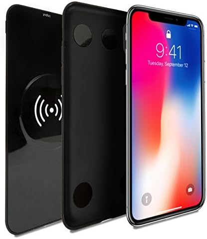 Nvess Wireless Charger with Case Compatible with iPhone X/XS - Black