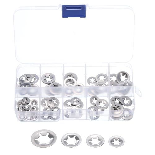 QUARKZMAN 80Stk Innere Zahn Unterlegscheiben Set 4 Größen M3/M4/M5/M6 Schnellverschluss Sternverriegelung Unterlegscheiben 304 Edelstahl Aufsteckbare Schnellspanner Verschlüsse QUARKZMAN 80Stk Innere Zahn Unterlegscheiben Set 4 Größen M3/M4/M5/M6 Schnellverschluss Sternverriegelung Unterlegscheiben 304 Edelstahl Aufsteckbare Schnellspanner Verschlüsse