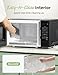 COMFEE CMO-C20M1WB Countertop Microwave Oven, 0.7 cu.ft Small Microwave with 11 power levels,Turntable Reset Function, Speedy Cooking, Weight/Time Defrost, Memory function, Children Lock, 700W