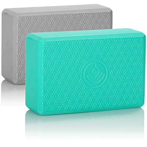 Legendwerk® 2x Yoga Block - robust och halkfritt meditationsblock - yogablock dubbelpack för Pilates, meditation, fitness - yogatillbehör för...