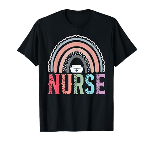 Cute Pink Nurse Leopard Print Nursing Women T-Shirt