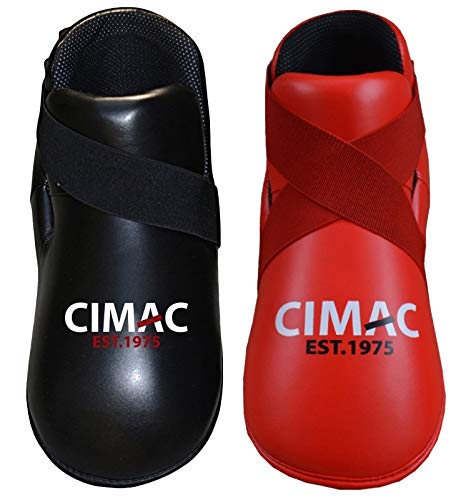 Cimac Super Safety Kicks Kickboxing Semi Contact Boots Taekwondo Foot Protectors (RED, L)