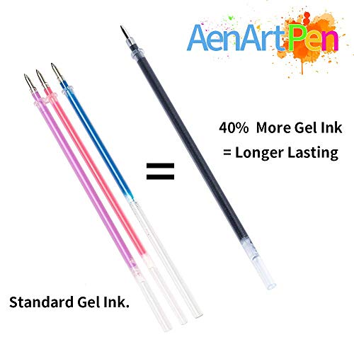 Gel Pens For Adult Coloring Books, 30 Colors Gel Marker Colored Pen With 40% More Ink For Drawing, Doodling Crafts Scrapbooks Bullet Journaling #TOP1