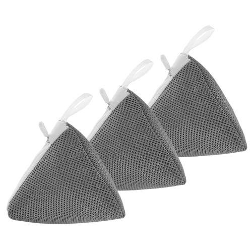 NOLITOY 3 piezas Lavandería Mini de Malla de Poliéster Resistentes para Ropa Delicada Organizador Portátil para Lavado Lavadora Secado y Color Gris Oscuro