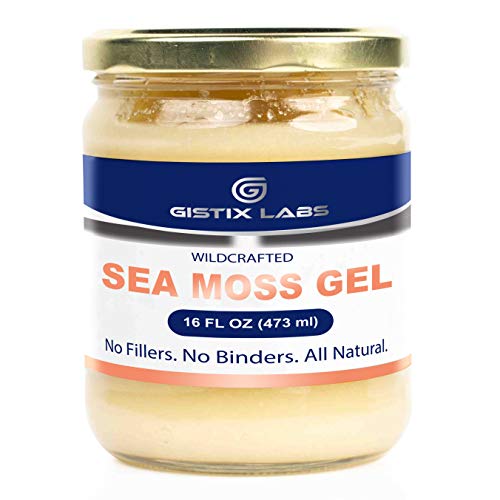 Gistix Labs Organic Irish Sea Moss Gel, 16 Oz - Irish Sea Moss Organic Raw, Wildcrafted Irish Sea Moss, with Vitamins & Minerals Clean & Nutritious, Antioxidant Supplement, No GMOs or Preservatives