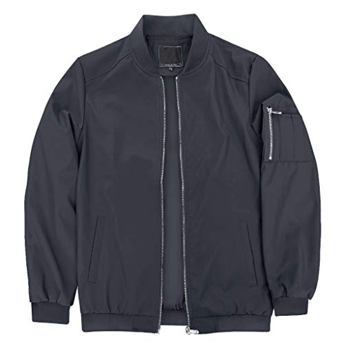 Crysully Men'S Bomber Jacket Spring Casual Light Outerwear Windbreaker Sports Jacket Coat Grey thumb #5