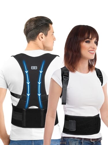 BACK BODYGUARD Hometrainer - Rücken Geradehalter für eine aufrechte Körperhaltung - Rückenstütze - Hometrainer zur Haltungskorrektur (Schwarz, 1L)