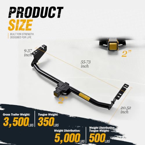 Class 3 Trailer Hitch 2" Receiver for 2004-2020 Toyota Sienna All by SUPJB-TUGX - Used condition - Image 6