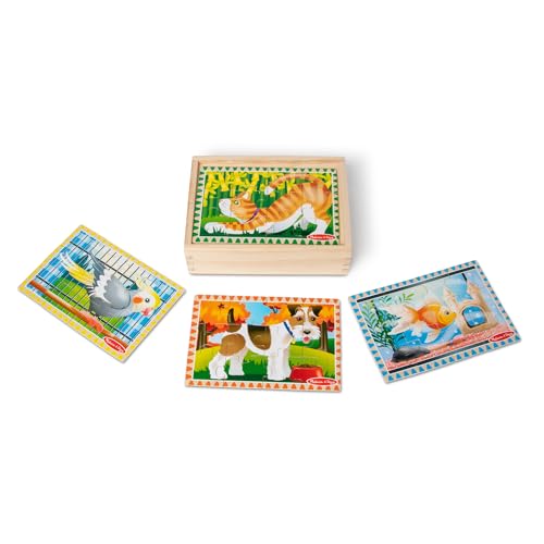 Melissa & Doug 3790 Pets 4-In-1 Wooden Jigsaw Puzzles In A Storage Box thumb #3