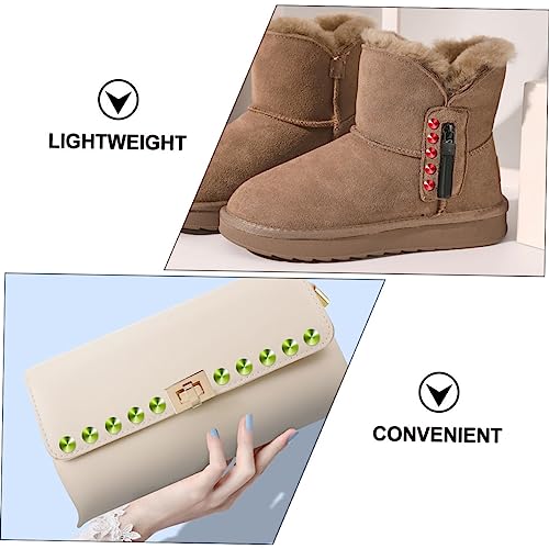 CHILDWEET 100 Peças Rebites Punk Pontas De Couro Rebite Adesivo Rebites Sapatos Rebites Artesanais D