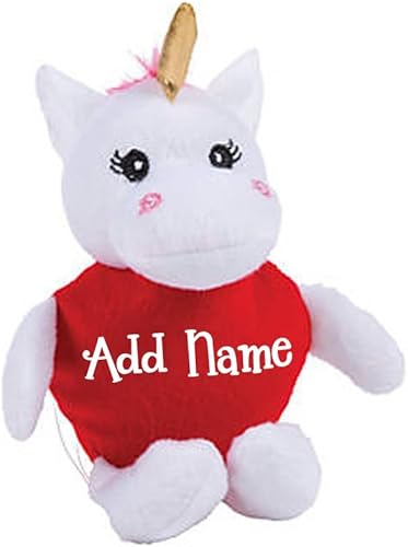 Miniatura 2 de Personaje de unicornio personalizado para el día de San Valentín, recuerdo de animales de peluche en miniatura con nombre personalizado