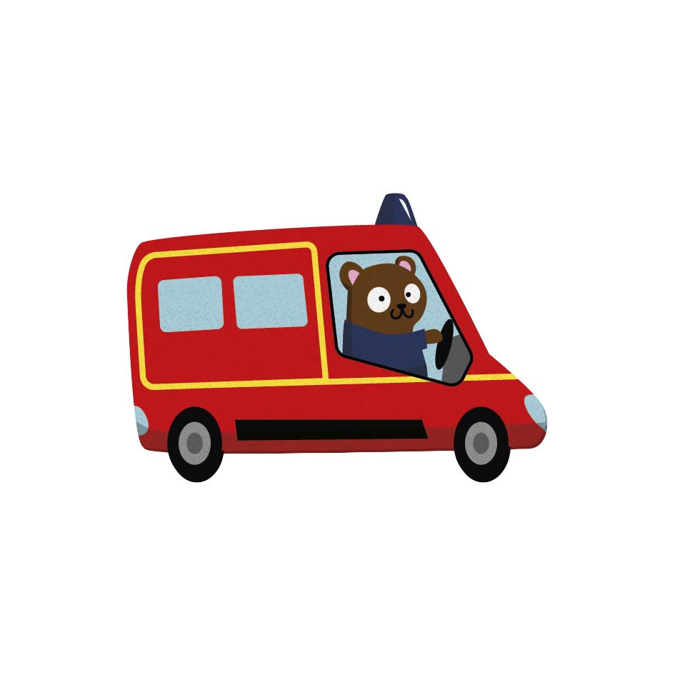 Maildor AE226C, STICKERS Sweety, 2 sheets, Size: 14,8x21 cm, FELT stickers, FIREFIGHTERS (28 stickers) - Image 3