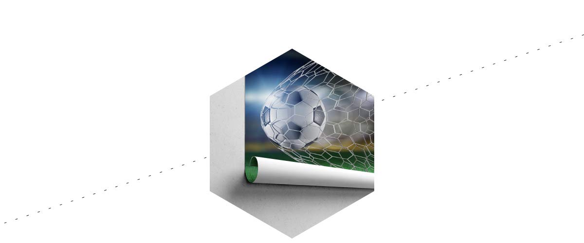 Muralo Papel pintado fotográfico de vinilo liso con portería de fútbol en 3D, 460 x 300 cm, para salón, dormitorio, decoración de pared XXL, 460 x 300 cm