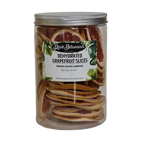 Dehydrated Dried Grapefruit Slices Wheels | 100% Natural | 50 + Servings | Dried Grapefruit for Garnishing Cocktails, Cake Decoration, Baking, Fruit, Tea, Wreaths, Breakfast | Gluten Free | 140 Grams Cover
