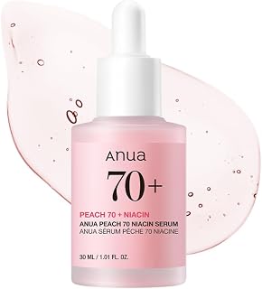 Anua Peach 70 Niacinamide Serum: Glow Booster for Dull Skin, Even Tone & Glass Skin Hydration | Korean Skincare 1.01oz