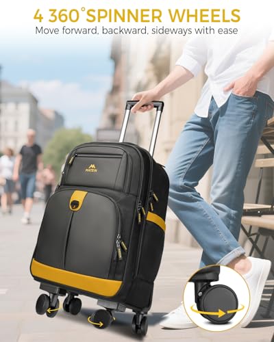 Image of MATEIN Rolling Backpack with 4 Spinner Wheels, 17 Inch Backpack on Wheels