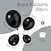 Awenztech 120pcs Black Balloon Arch Kit, 18 12 10 5 inch Black Latex Balloons Different Sizes Balloon Garland for Graduation Halloween Birthday Party Decorations